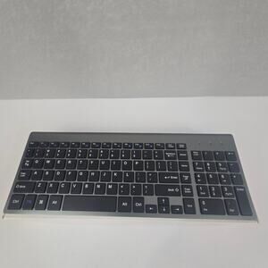 JoyAccess KB2 Slim Wireless Full Keyboard Gray & Silver with 2.4G USB Receiver